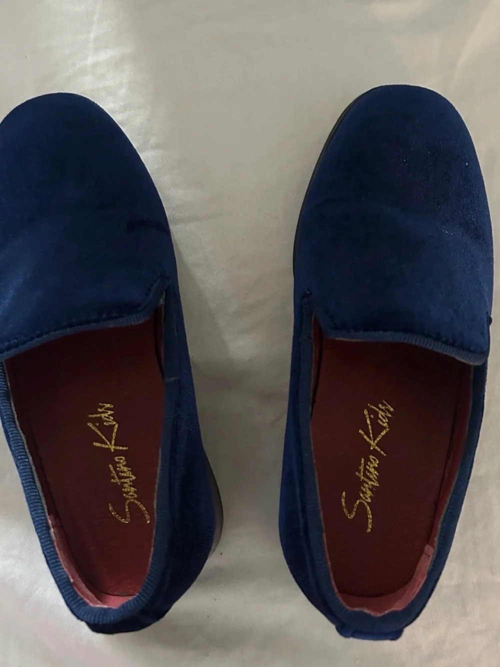 Men's Navy Suede Slip-On Loafers